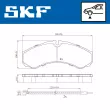 Jeu de 4 plaquettes de frein avant SKF VKBP 80422 E - Visuel 2