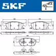 Jeu de 4 plaquettes de frein avant SKF VKBP 80433 A - Visuel 2