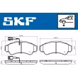 Jeu de 4 plaquettes de frein avant SKF VKBP 80441 E - Visuel 2