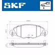 Jeu de 4 plaquettes de frein avant SKF VKBP 80447 E - Visuel 2