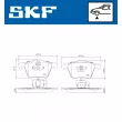 Jeu de 4 plaquettes de frein avant SKF VKBP 80455 - Visuel 2