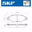 Jeu de 4 plaquettes de frein avant SKF VKBP 80470 - Visuel 2