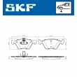 Jeu de 4 plaquettes de frein avant SKF VKBP 80474 - Visuel 2