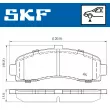Jeu de 4 plaquettes de frein avant SKF VKBP 80492 - Visuel 2
