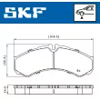 Jeu de 4 plaquettes de frein avant SKF VKBP 80507 - Visuel 2