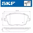 Jeu de 4 plaquettes de frein avant SKF VKBP 80517 - Visuel 2