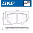 Jeu de 4 plaquettes de frein avant SKF VKBP 80531 A - Visuel 2