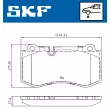 Jeu de 4 plaquettes de frein avant SKF VKBP 80549 - Visuel 2