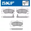 Jeu de 4 plaquettes de frein avant SKF VKBP 80572 A - Visuel 2