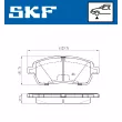 Jeu de 4 plaquettes de frein avant SKF VKBP 80574 - Visuel 2