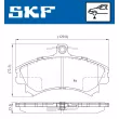 Jeu de 4 plaquettes de frein avant SKF VKBP 80575 A - Visuel 2
