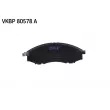 Jeu de 4 plaquettes de frein avant SKF VKBP 80578 A - Visuel 1