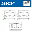 Jeu de 4 plaquettes de frein avant SKF VKBP 80590 A - Visuel 2