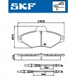 Jeu de 4 plaquettes de frein avant SKF VKBP 80601 E - Visuel 2