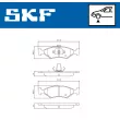 Jeu de 4 plaquettes de frein avant SKF VKBP 80602 - Visuel 2