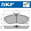 Jeu de 4 plaquettes de frein avant SKF VKBP 80603 - Visuel 2