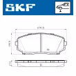 Jeu de 4 plaquettes de frein avant SKF VKBP 80612 A - Visuel 2