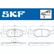 Jeu de 4 plaquettes de frein avant SKF VKBP 80618 - Visuel 2