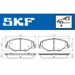 Jeu de 4 plaquettes de frein avant SKF VKBP 80628 - Visuel 2