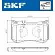 Jeu de 4 plaquettes de frein avant SKF VKBP 80631 - Visuel 2