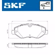 Jeu de 4 plaquettes de frein avant SKF VKBP 80633 E - Visuel 2
