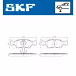Jeu de 4 plaquettes de frein avant SKF VKBP 80645 - Visuel 2
