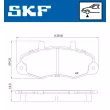 Jeu de 4 plaquettes de frein avant SKF VKBP 80663 - Visuel 2