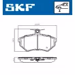 Jeu de 4 plaquettes de frein avant SKF VKBP 80668 - Visuel 2