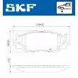 Jeu de 4 plaquettes de frein avant SKF VKBP 80684 - Visuel 2