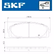 Jeu de 4 plaquettes de frein avant SKF VKBP 80688 - Visuel 2