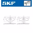 Jeu de 4 plaquettes de frein avant SKF VKBP 80697 - Visuel 2