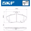 Jeu de 4 plaquettes de frein avant SKF VKBP 80711 - Visuel 2