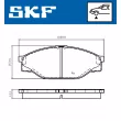 Jeu de 4 plaquettes de frein avant SKF VKBP 80716 - Visuel 2