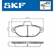 Jeu de 4 plaquettes de frein avant SKF VKBP 80720 - Visuel 2