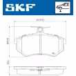 Jeu de 4 plaquettes de frein avant SKF VKBP 80722 - Visuel 2