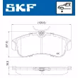 Jeu de 4 plaquettes de frein avant SKF VKBP 80726 - Visuel 2