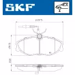Jeu de 4 plaquettes de frein avant SKF VKBP 80770 E - Visuel 2