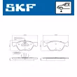 Jeu de 4 plaquettes de frein avant SKF VKBP 80786 E - Visuel 2