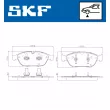 Jeu de 4 plaquettes de frein avant SKF VKBP 80789 E - Visuel 2