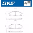 Jeu de 4 plaquettes de frein avant SKF VKBP 80810 A - Visuel 2