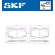 Jeu de 4 plaquettes de frein avant SKF VKBP 80820 A - Visuel 2