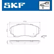 Jeu de 4 plaquettes de frein avant SKF VKBP 80822 A - Visuel 2