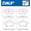Jeu de 4 plaquettes de frein avant SKF VKBP 80847 A - Visuel 2