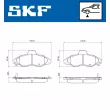 Jeu de 4 plaquettes de frein avant SKF VKBP 80864 A - Visuel 2