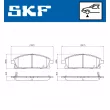 Jeu de 4 plaquettes de frein avant SKF VKBP 80888 A - Visuel 2