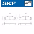 Jeu de 4 plaquettes de frein avant SKF VKBP 80906 A - Visuel 2