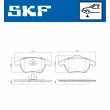 Jeu de 4 plaquettes de frein avant SKF VKBP 80948 - Visuel 2