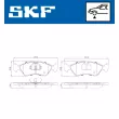 Jeu de 4 plaquettes de frein avant SKF VKBP 80960 - Visuel 2