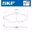 Jeu de 4 plaquettes de frein avant SKF VKBP 80962 - Visuel 2