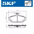 Jeu de 4 plaquettes de frein avant SKF VKBP 80997 - Visuel 2